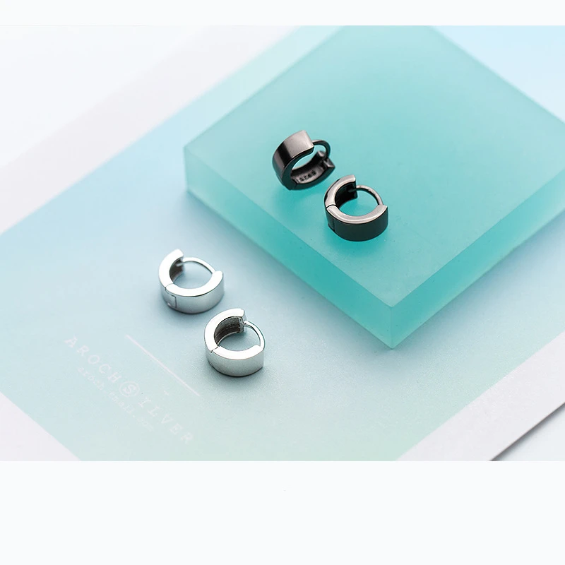 

100% 925 Sterling Silver Earrings Jewelry Simple Style Round Stud Earrings Fashion Jewelry For Girl Lady Women Kids E7163