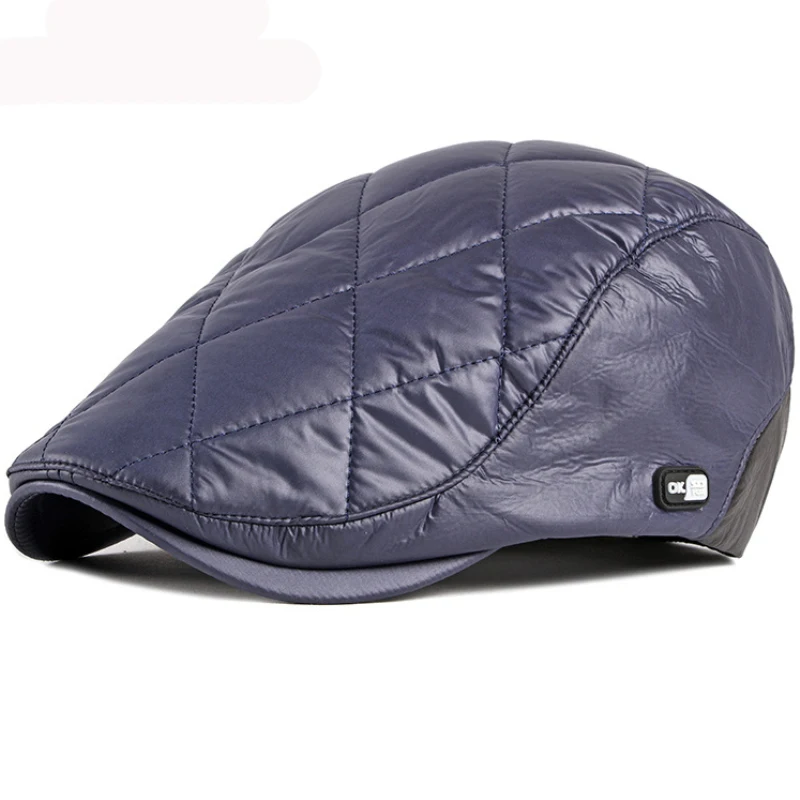 HT2864 береты винтажная мужская шапка Толстая теплая осенне-зимняя плоская кепка Ivy