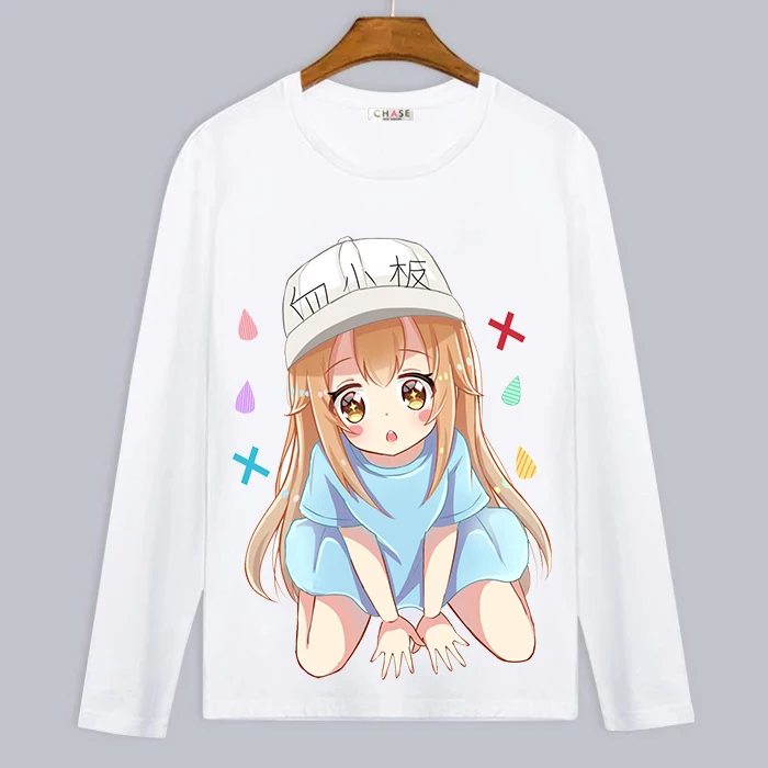 Футболка с длинным рукавом для мужчин и женщин топ мультяшным рисунком