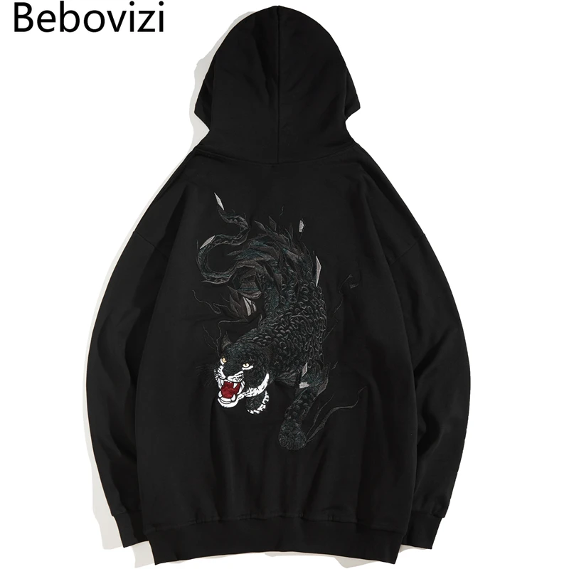 Толстовка мужская с вышивкой изысканная китайская в стиле хип-хоп Феникс и