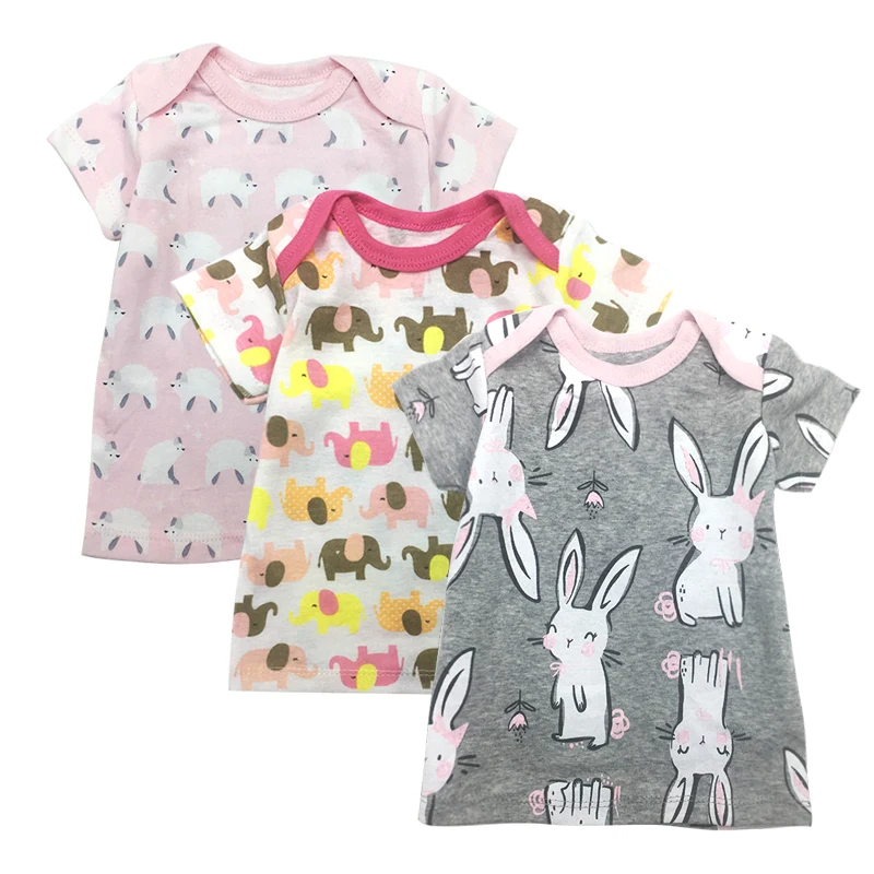 3 шт./лот летняя футболка с рисунком динозавра для маленьких мальчиков и девочек