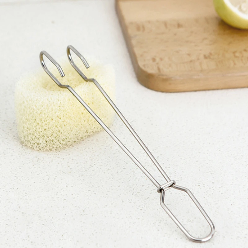 Sponge Brush Cleaning Tool For Feeding Bottle Stainless Steel Handle Bottle Cup Brush Cleaning Brush Replaceable Sponge Head