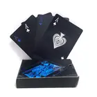 Пластиковые игральные карты, водонепроницаемая Золотая покерная черная коллекция, черные алмазные покерные карты, популярный подарок, стандартные игральные карты