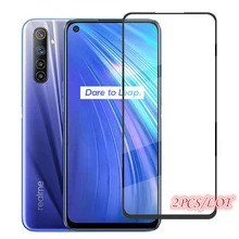 2PCS Glass on Realme 6 Tempered Glass For Oppo Realme 6 Screen Protector HD Full Cover Phone Film Protective Glass For Realme 6