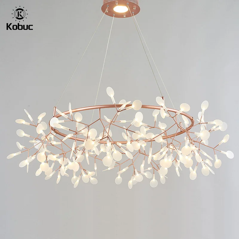 Pаспродажа Романтическая светодиодный ная люстра-Светлячок Kobuc, стильная металлическая круглая потолочная лампа в виде ветки дерева для столовой, рес... Дешево Романтическая светодиодный ная люстра-Светлячок Kobuc, стильная металлическая круглая потолочная лампа в виде ветки дерева для столовой, рес...