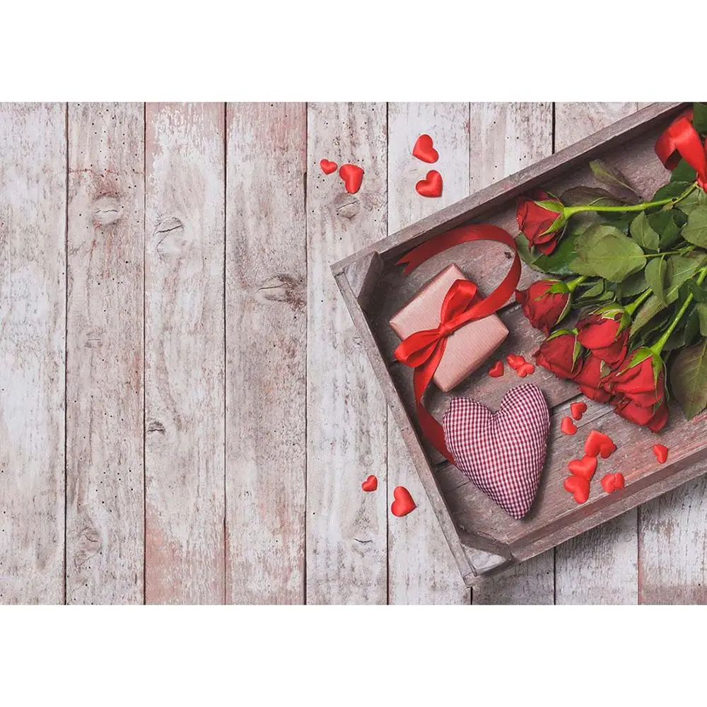 Виниловый фон для фотосъемки детей и влюбленных с изображением розы в подарок