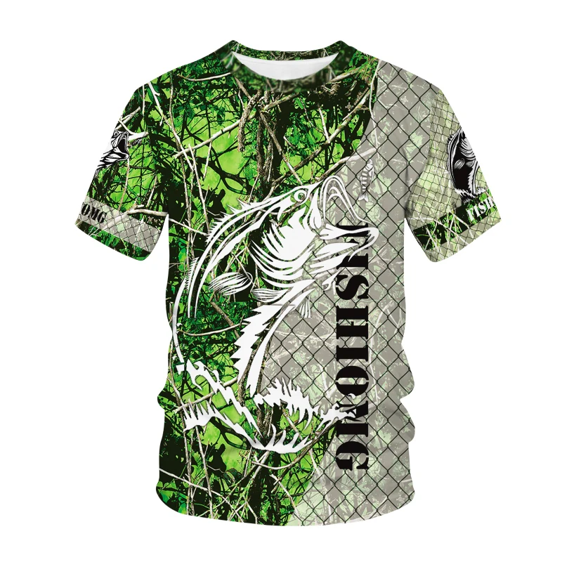

Boys Girls Carp Fishing 3D Printed T-shirt Hunting Hunter Street Clothing Fashion Short Sleeve T-shirt Harajuku Top Boy Clothing
