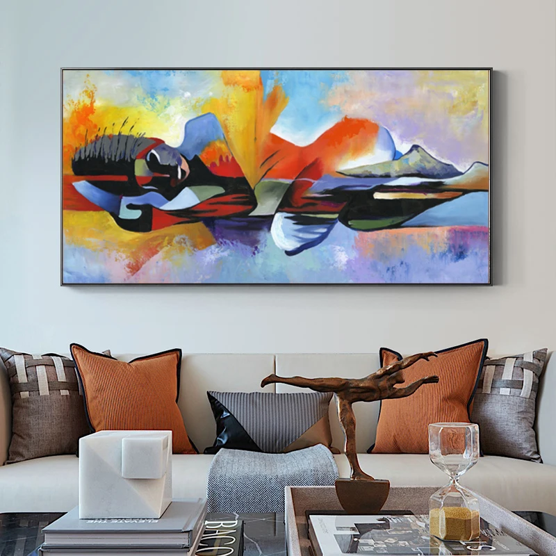 Большой лорд Будды абстрактная картина маслом на холсте религиозные постеры и