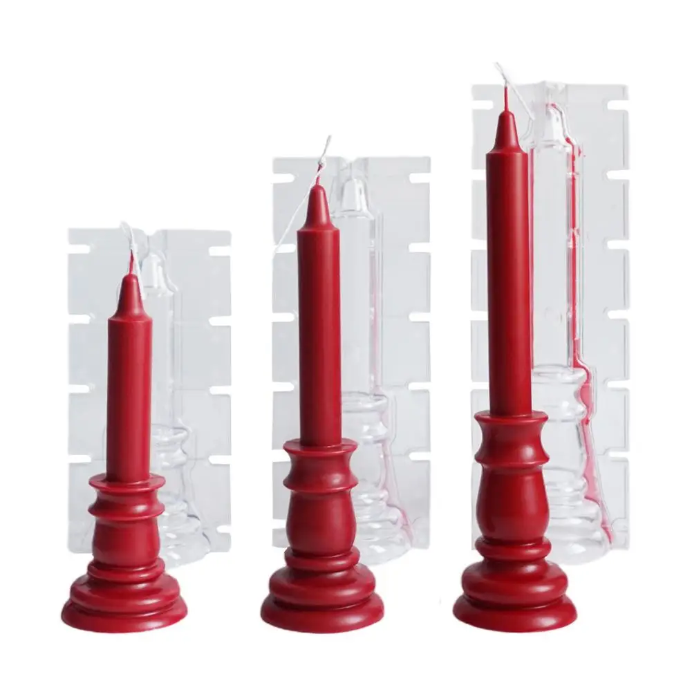 

Retro Candle Holder Shape Candle Molds Unique European Style Candle Acrylic Plastic Wax Mold Decorative Candle Mold