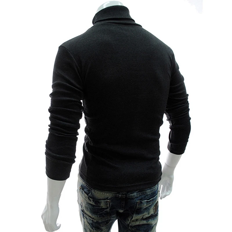 

2020 New Autumn Winter Men'S Sweater Men's Turtleneck Solid Color Casual Sweater Men's Slim Fit Brand Knitted Pullovers