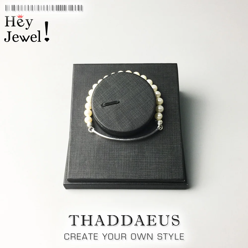 Браслет стрейчевый из серебра 925 пробы с бусинами и пресноводным жемчугом 6 мм|gifts