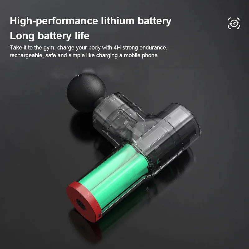 

44db Low Noise Fascia Gun Mini Muscle Massager Relaxant Electric Massage Meridian Portable Fitness Leg Massager