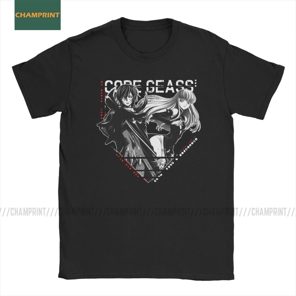 

Men Code Geass Lelouch And CC T Shirt Rebellion Anime Manga Lamperouge Cotton Top Novelty Short Sleeve Tee Shirt Unique T-Shirts