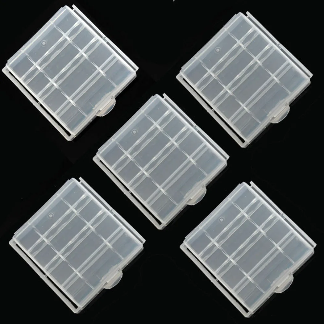 

5 X Plastic Battery Cases Holder Storage Box For 4X1.5V AA Battery Container Bag Case 100% Brand New And High Quality