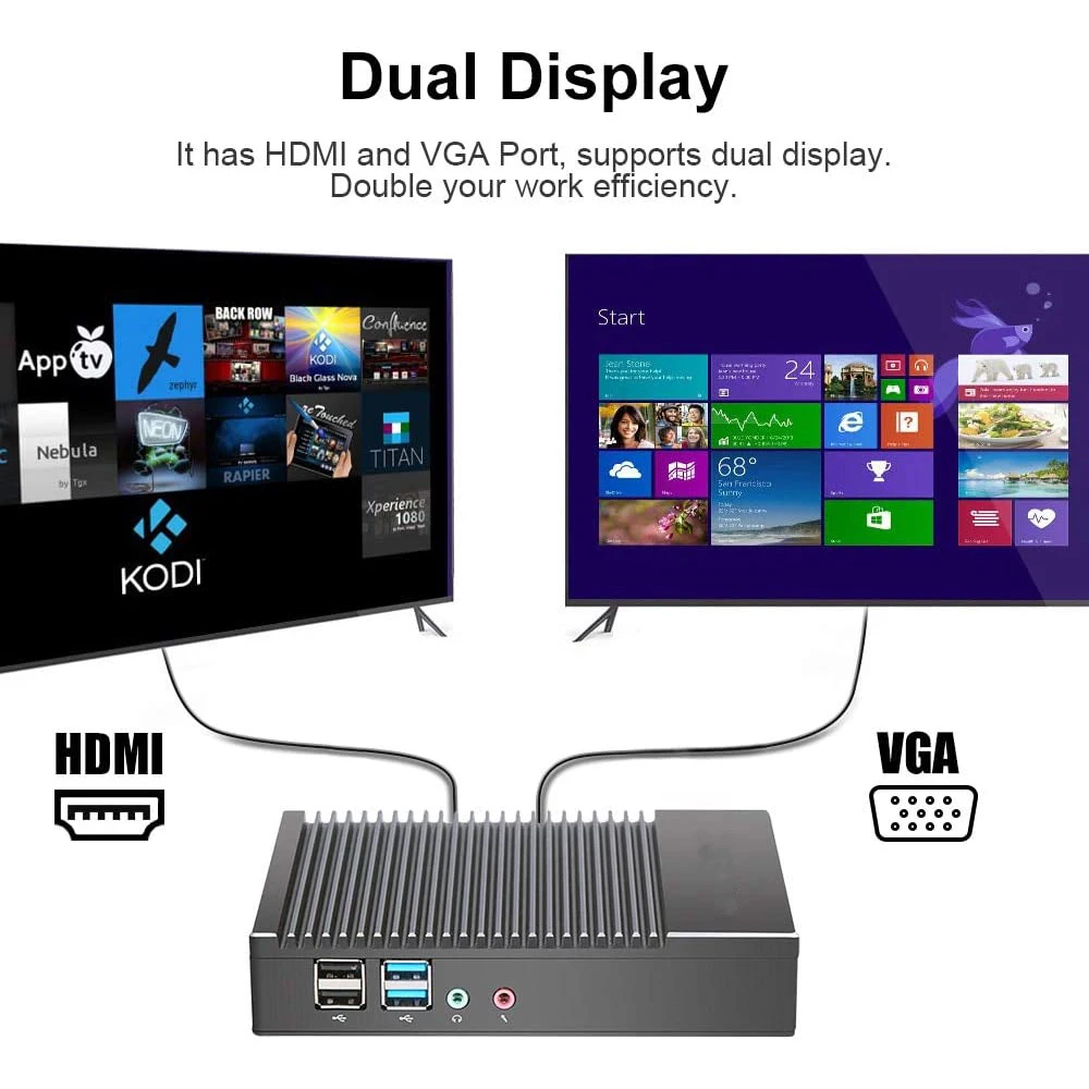 Мини-ПК AMD A6-1450 офисный настольный мини-ПК с Windows 10 DDR3 8 Гб SSD 128 ГБ HD8250 Wi-Fi 1000 МБ Lan |