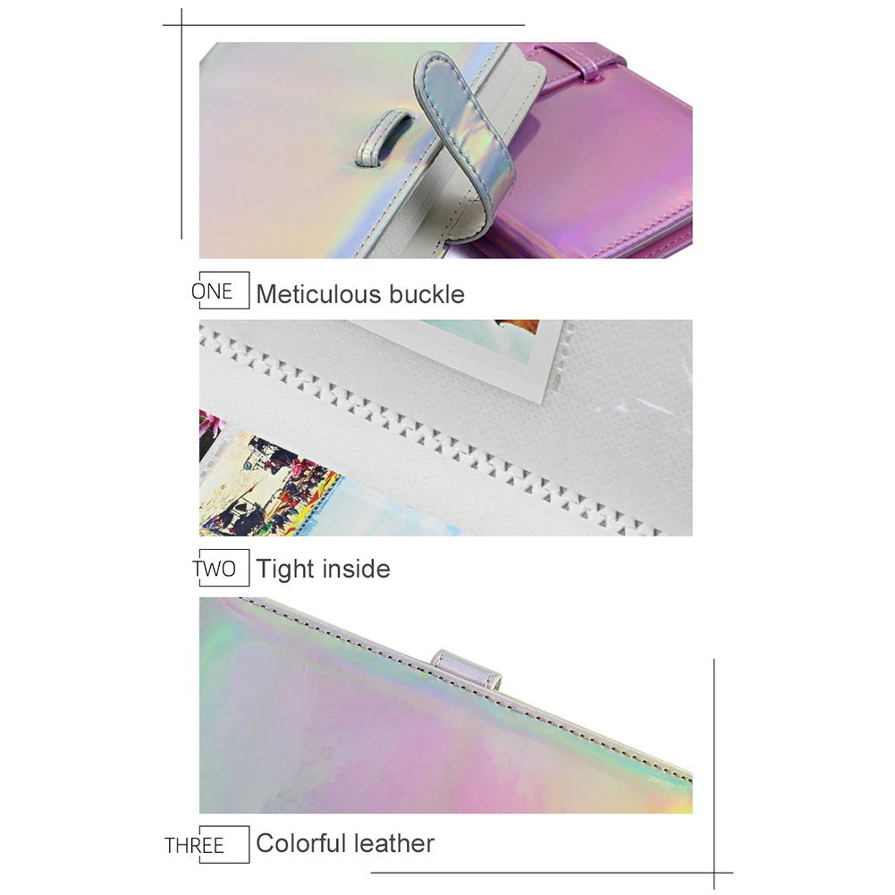 

3-Inch 96 Pockets PU Universal Photo Album Business Card Holder Membership Card Container For Polaroid Mini11/8/9/7s/25/70/90