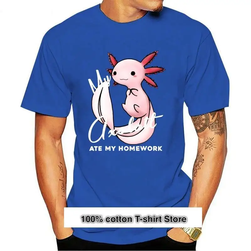 

Camisa Axolotl para hombre, bonita Camiseta de algodón, moda 2021
