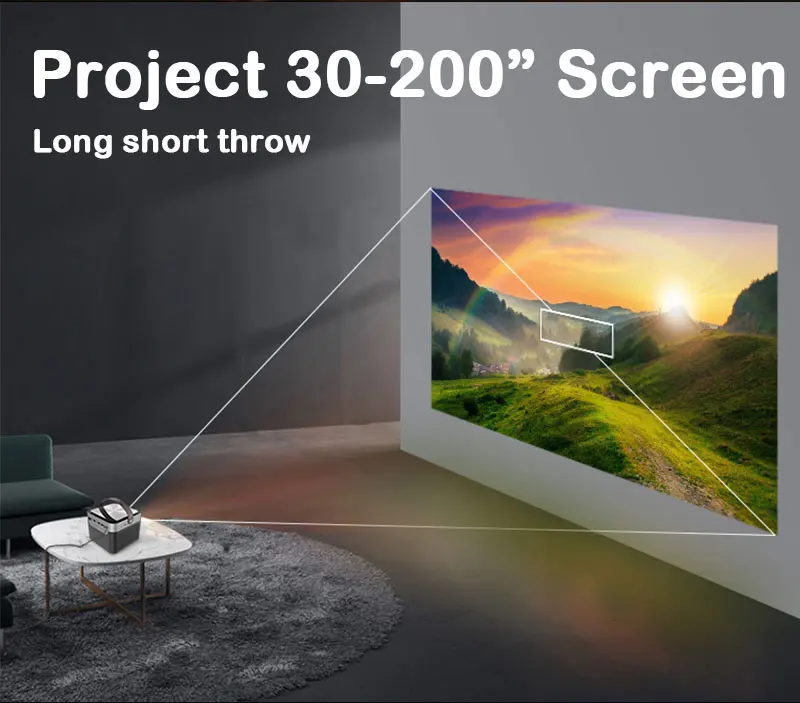 [Pre-sale] Wejoy S9+ 10000 Lumens 150 Screen 3D Projector 1080P FHD Support 4K High Brightness Android With Auto Focus WiFi