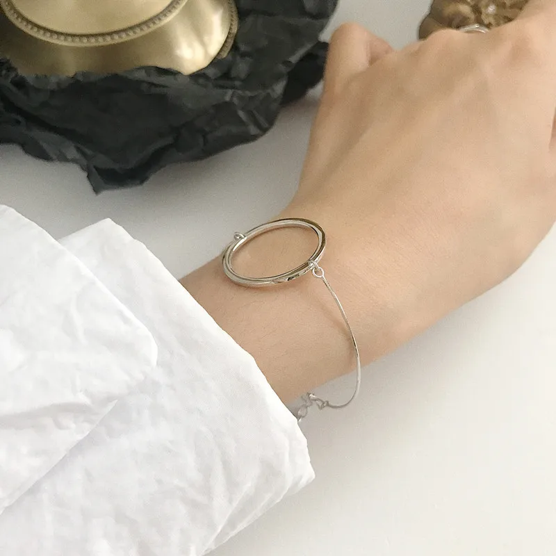 Серебряные большие круглые браслеты Silvology из стерлингового серебра 925 пробы