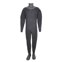yonsub custom made 8mm warm waterproof scuba diving drysuit hight density neoprene dry suit with boots kayak sailing back zipper