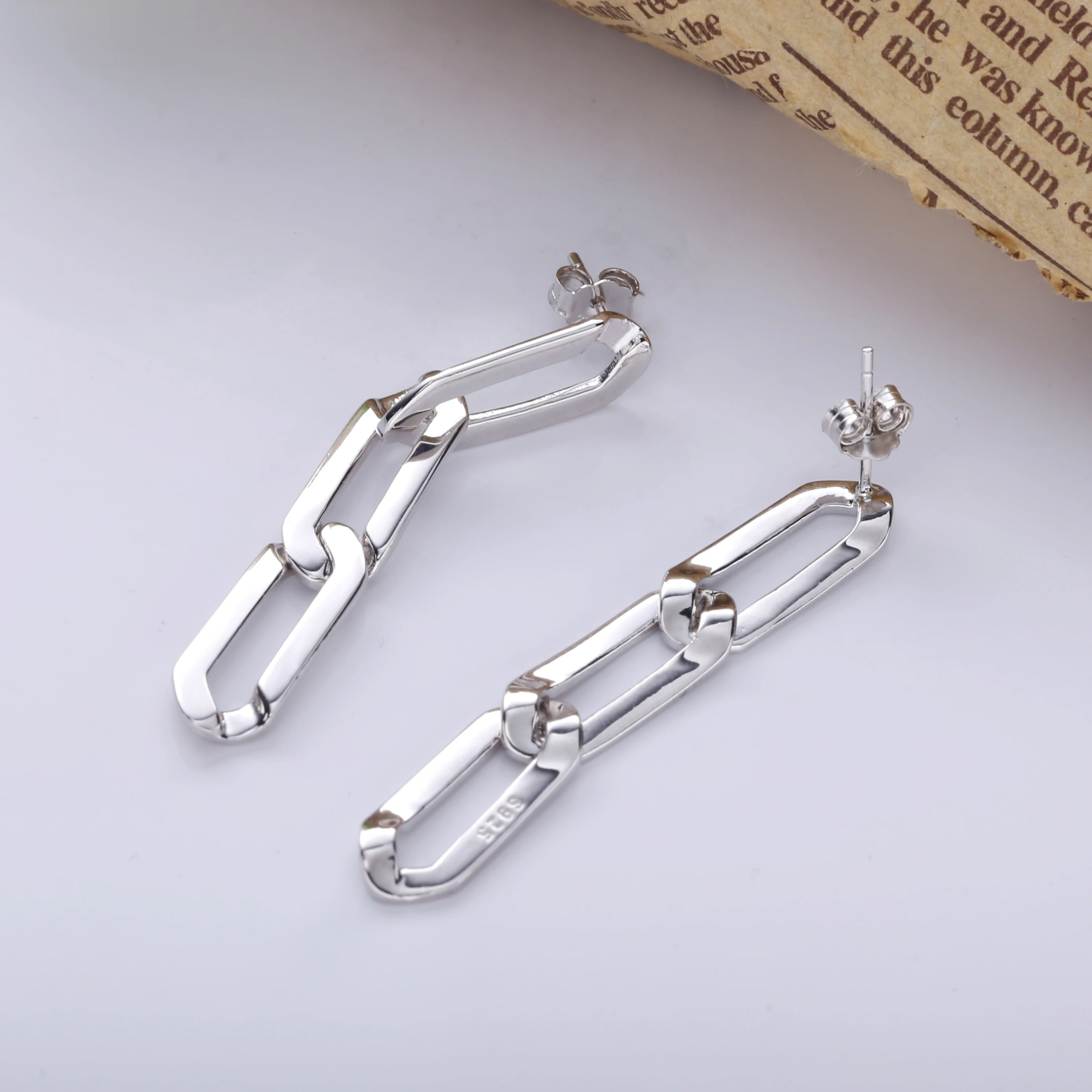 Moonmory 925 пробы серебряные серьги серьги-гвоздики Особенности 1 75 &quotкапля ручной