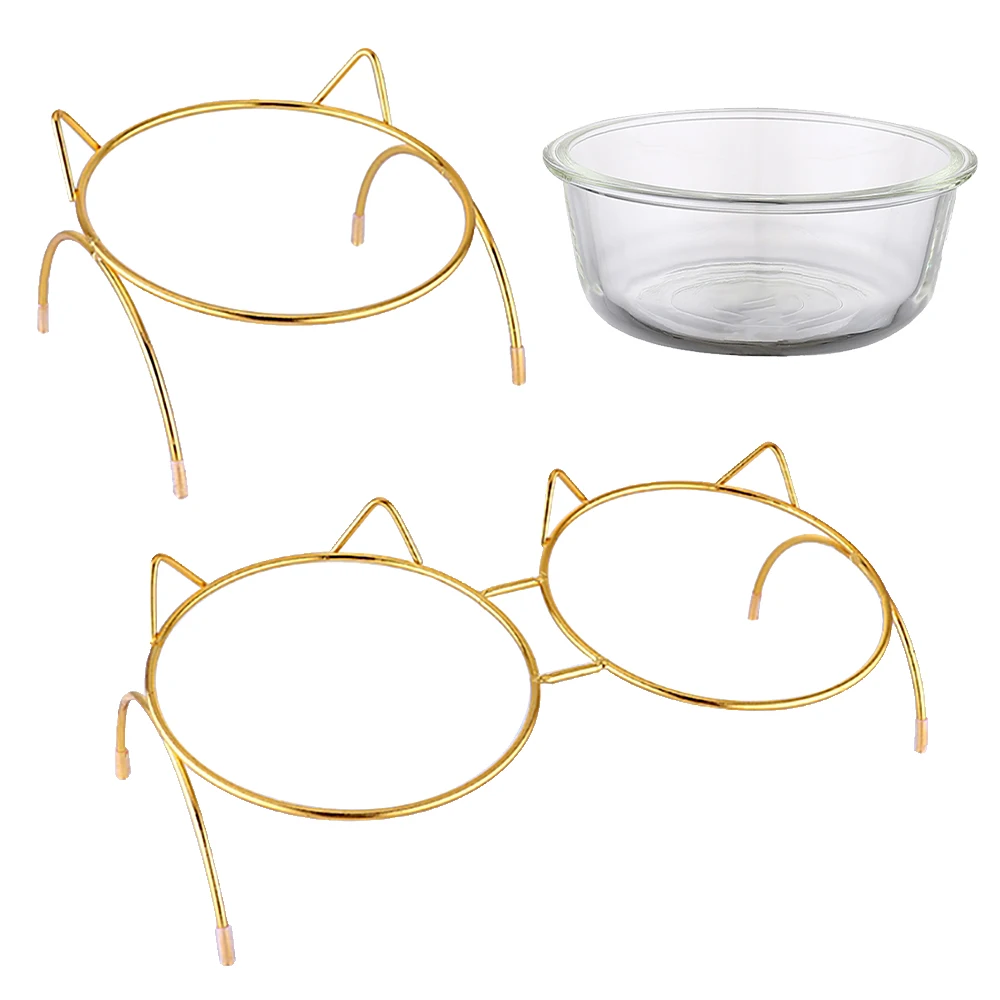 

Pet Dog And Cat Feeding Bowl Oblique Mouth Neck Feeder Wrought Iron Bowl Food Bowl Elevated Bowl Feeding Tray Pet Accessories