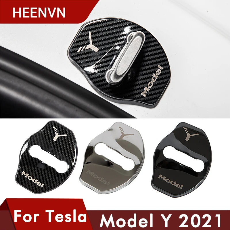 Heenvn крышка автомобильного дверного замка для Tesla Model Y 2021 аксессуары дверной замок
