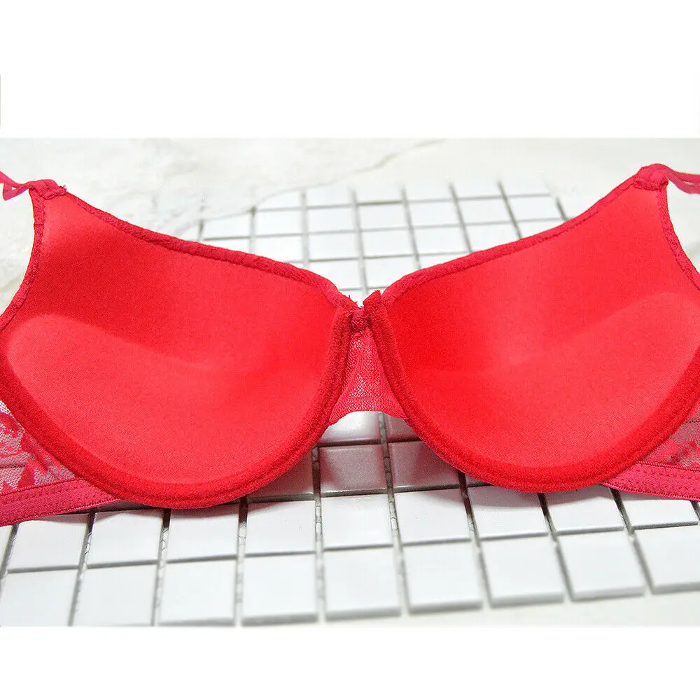 Vgplay сексуальный новый бюстгальтер красный кружевной с вышивкой Цветочный
