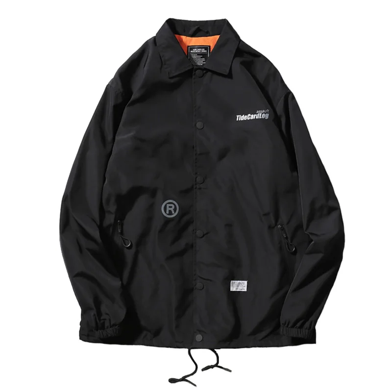 Зимний Панк мужской ветрозащитный длинный Тренч с принтом спортивный костюм