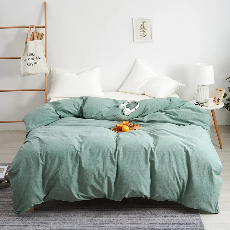 Домашний текстиль современный простой однотонный белый пододеяльник 100% хлопок
