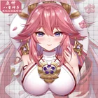 3D Genshin ударный компьютерный коврик для мыши, стерео коврик для мыши с защитой запястья, силиконовый коврик для запястья, игровой коврик для мыши Yae Miko