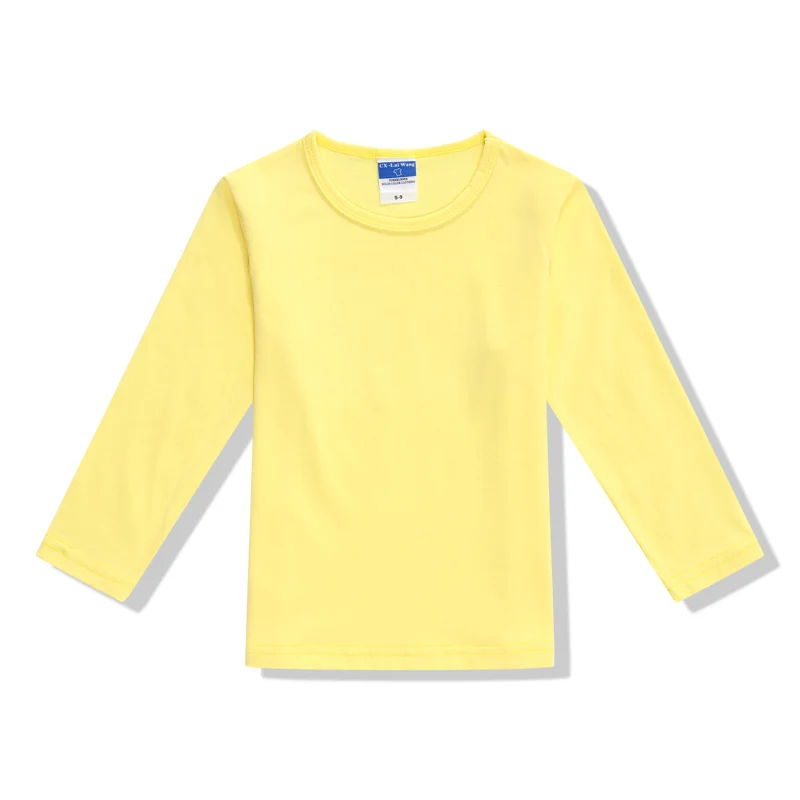 Базовая черная футболка с длинным рукавом для мальчиков и девочек белая нижняя