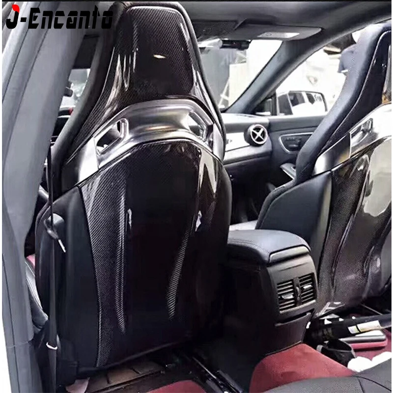 Сухой углеродного волокна для заднего сидения автомобиля, крышка для Mesades Benz C class C63 A45 CLA45 GLA класса заднем сиденье розетка под люстру