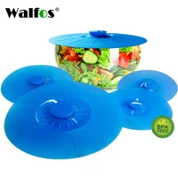 walfos food grade silicone silicone bowl lids heat resistant microwave cover seal reusable suction seal covers for bowls plate