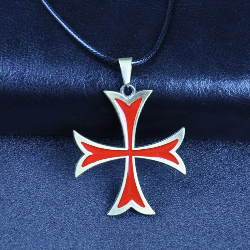 Vintage Knights Templar Unity Arno Dorian's Cross Pendant Necklace Collier Amulet Necklaces Jewelry Accessories