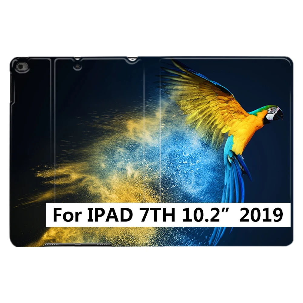 Красивый чехол-подставка для iPad Air 2 3 9," 56 7th 10,2" 10," " PRO Mini 4 5 с изображением животного летающего попугая из искусственной кожи - Цвет: iPad 7th 10.2 2019