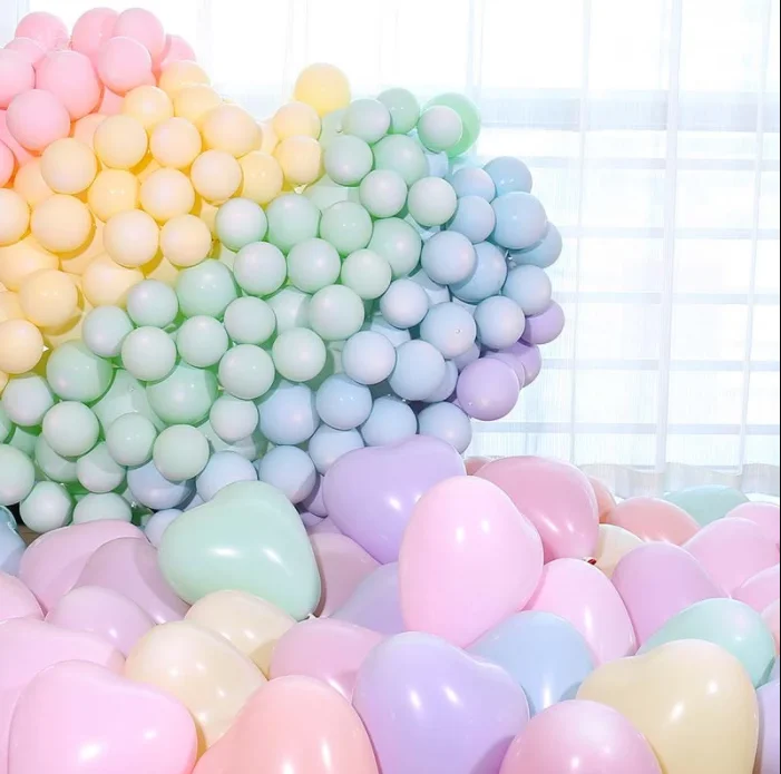 

Macaron Color Heart-Shaped Balloon Christmas Birthday Package Party Decoration Confession Scene Layout Environmentally Friendly