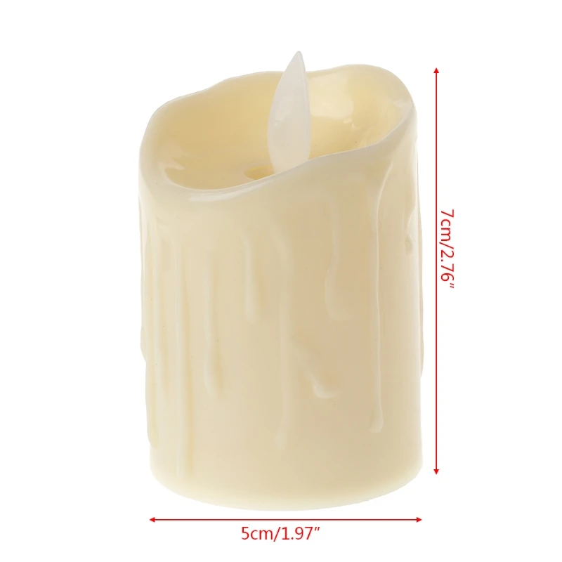 Беспламенный светодиодный Электрический мерцающий чайный светильник свеча