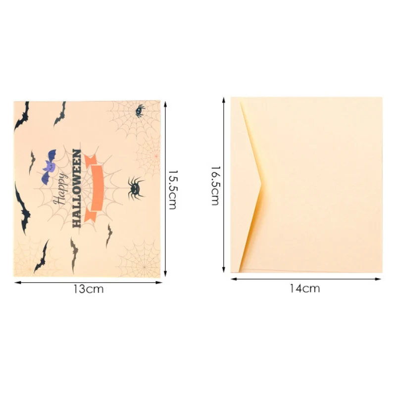 Новая 3D открытка на Хэллоуин с конвертом поздравительная фокусом или