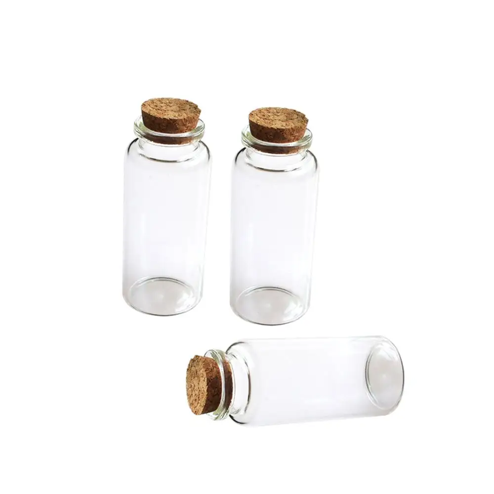 Оптовая продажа 100 шт./лот стеклянные бутылки с пробковой пробкой маленькие