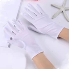 1 пара одноцветное Цвет спандекс перчатки для женщин черный, белый цвет этикет тонкий стрейч-перчатки колготки для танцев ювелирных изделий женские перчатки митенки