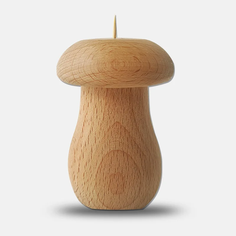 

Деревянные поделки, украшения, грибы, искусственная кожа, деревянный держатель для зубочисток для дома, ресторана, банка, портативное хране...