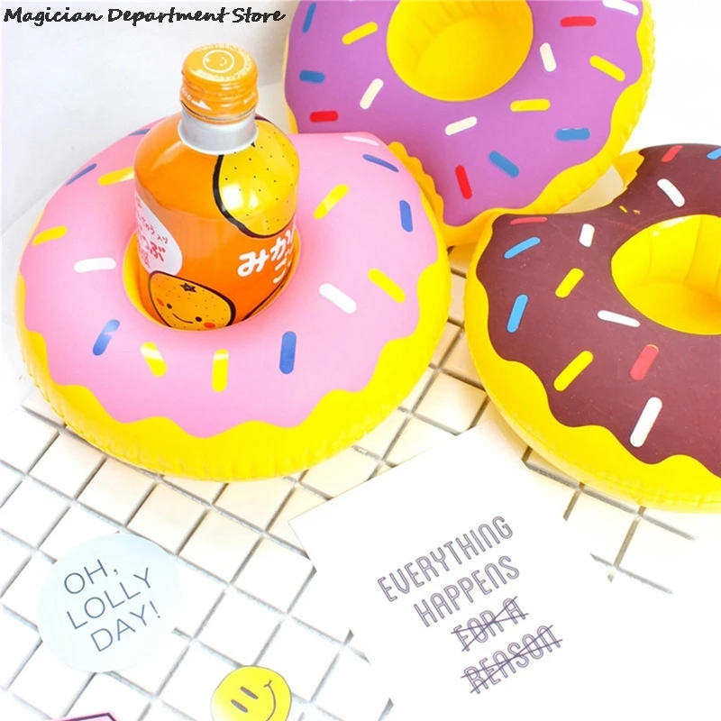 

9pcs Love Cup Holder Inflatable Water Coaster Swan Donut Swimming Pool Wine Glass Swimming Ring Outdoor Swimming Drink Shelf