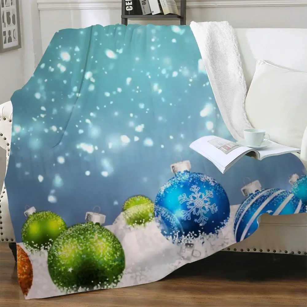 

Новогодние одеяла для кровати NKNK рождественское покрывало, красочное плюшевое покрывало с 3D принтом, шерпа, одеяло премиум класса с животны...