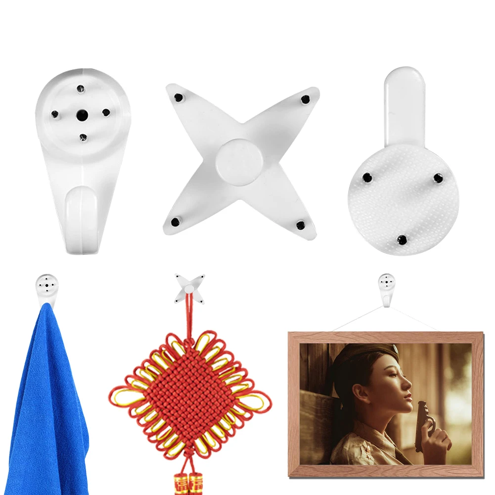 20 шт. белый Живопись фото Пластик Invisibl ногтей подвесная вешалка домашний декор