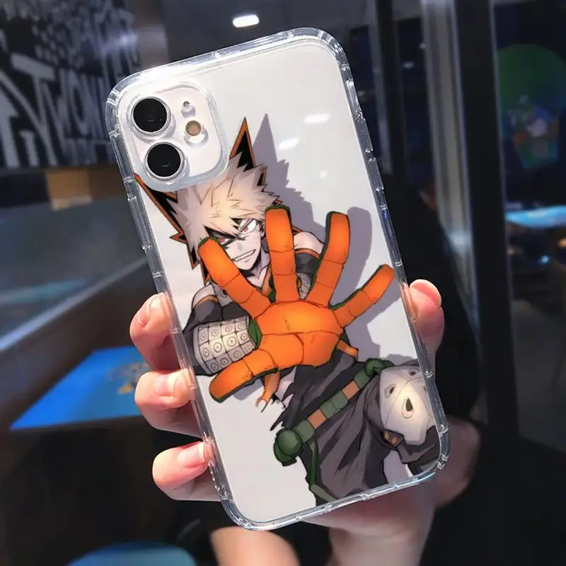 

Anime My hero academia Phone Case Transparent soft For iphone 5 5s 5c se 6 6s 7 8 11 12 plus mini x xs xr pro max