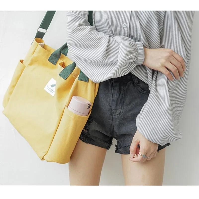 

Canvas Bags For Women 2021 Handbags Laides Shopping Bag Big Tote Bag Student School Books Travel Beach Bag Bolsa Feminina