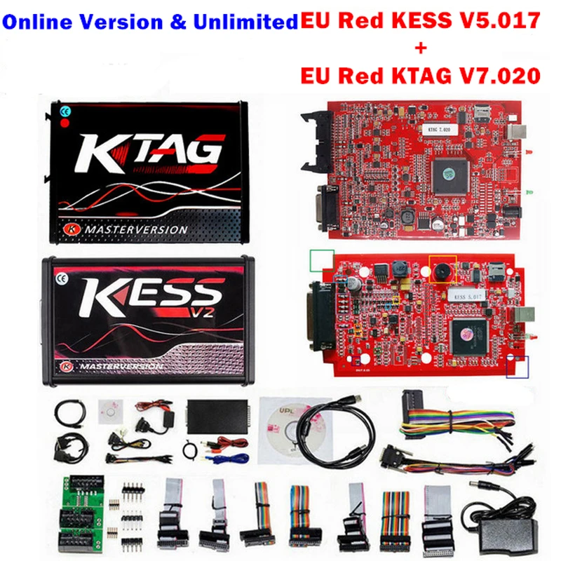 KESS V2 2 47 V5.017 красная печатная плата без Токена ограниченная с ECM титановый