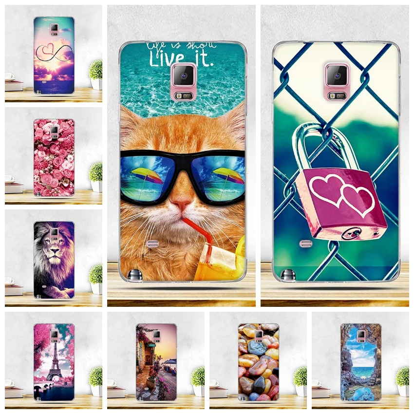 Гелевый мягкий чехол для Samsung Galaxy Note 4 N9100 из ТПУ с 3D рисунком силиконовый Note4 |