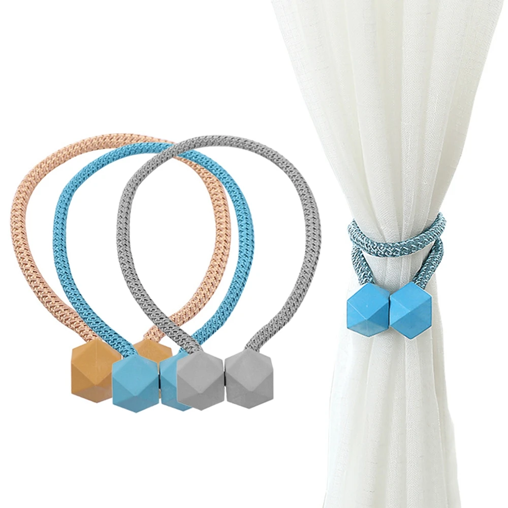 

2PCS Magnetic Curtain Tiebacks Decorative Curtain Tiebacks for Home Office Hotel Window Decoration Pretty and Fashion